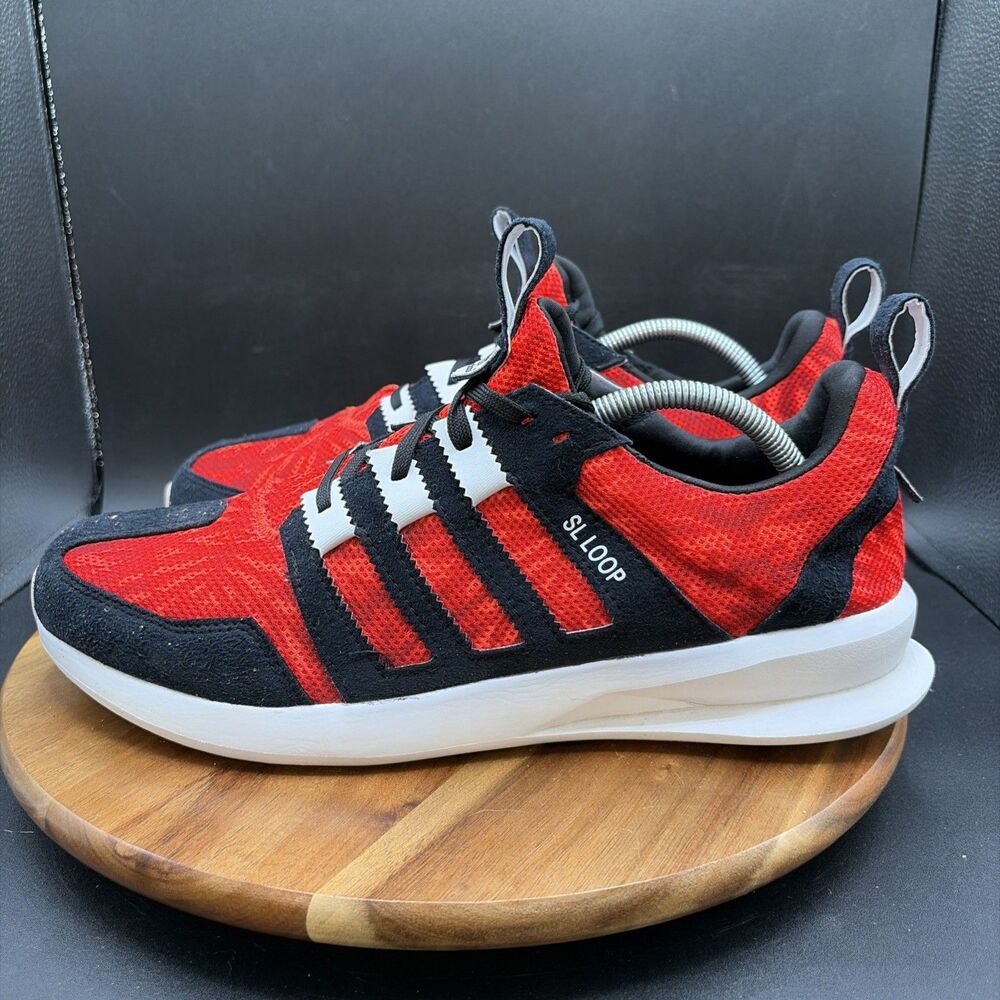 Adidas SL Loop Runner Mens Size 12 Running Shoes Solar Red Black Sneaker C75289